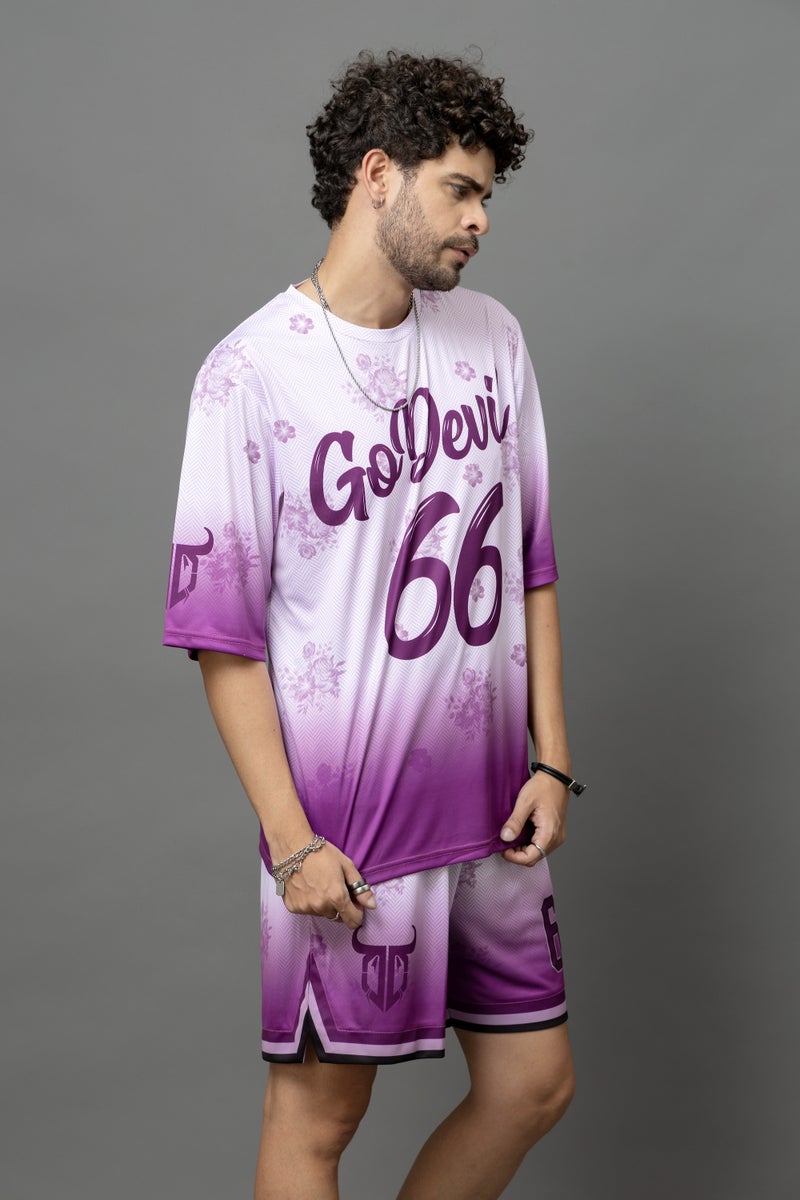 Go Devil 66 Printed Purple Co-Ord Set For Men - Image 2